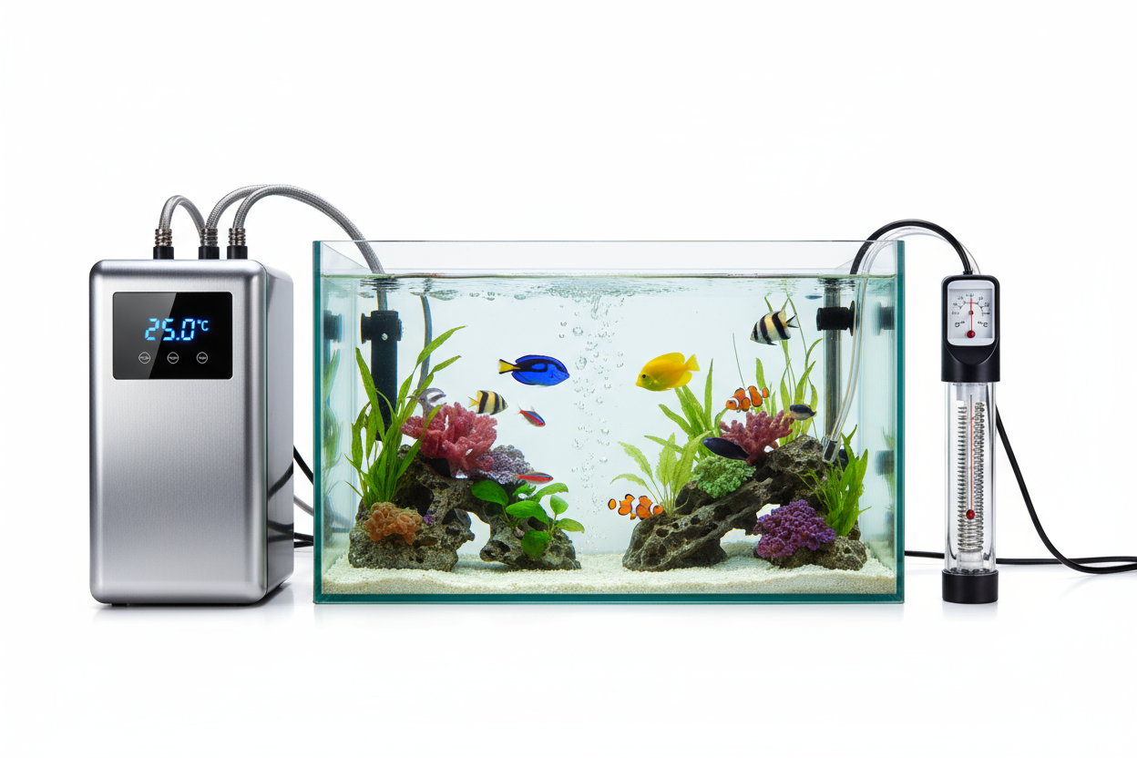 Temperature control systems that maintain stable conditions for aquatic life. Chillers cool down large tanks, while heaters ensure tropical species thrive.